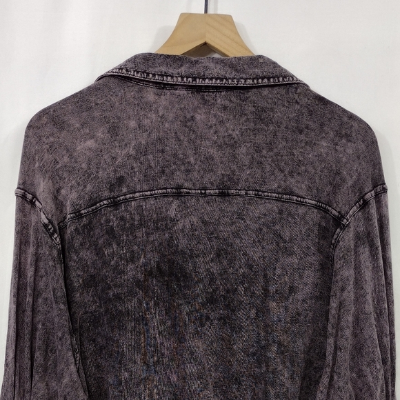 Rock & Republic Acid Wash Top Womens 3X Black Boho Retro 90s Y2K Grunge - Picture 6 of 9